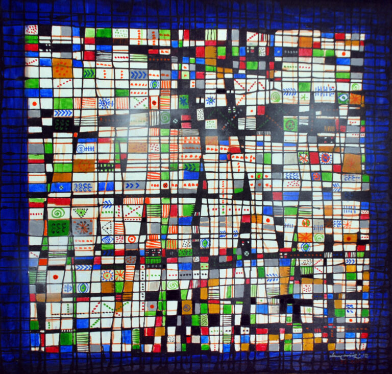 9--Essence-of-Culture,-A-Symbol-of-Beauty-and-Truth,-Medium--Acrylic,-Size-90X90CM,-Year-2012